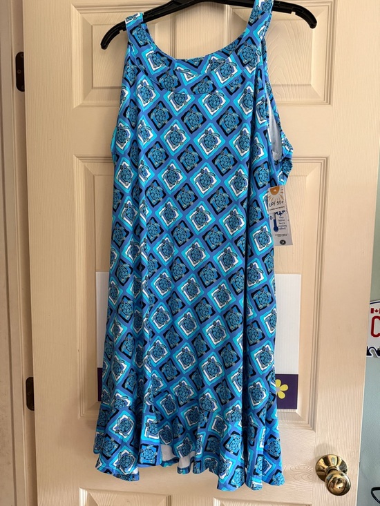 Lulu-B Dresses & Skirts - Lulu-B Blue Patterned A-Line Sundress